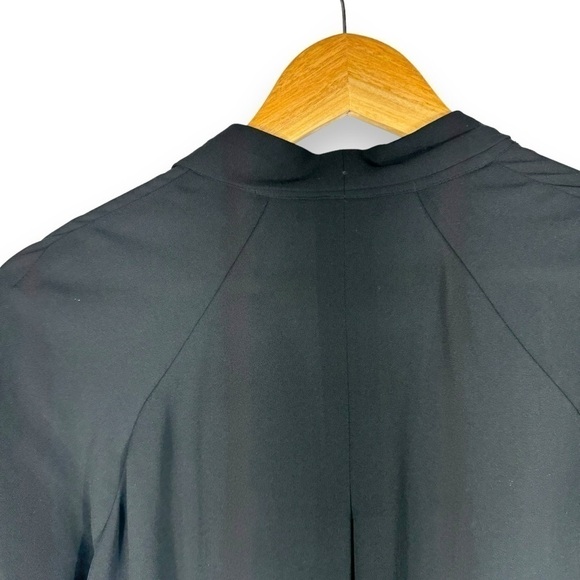 Trouve Draped Surplice Shoulder Cut Out Blouse, Black, Size Small - Picture 6 of 8